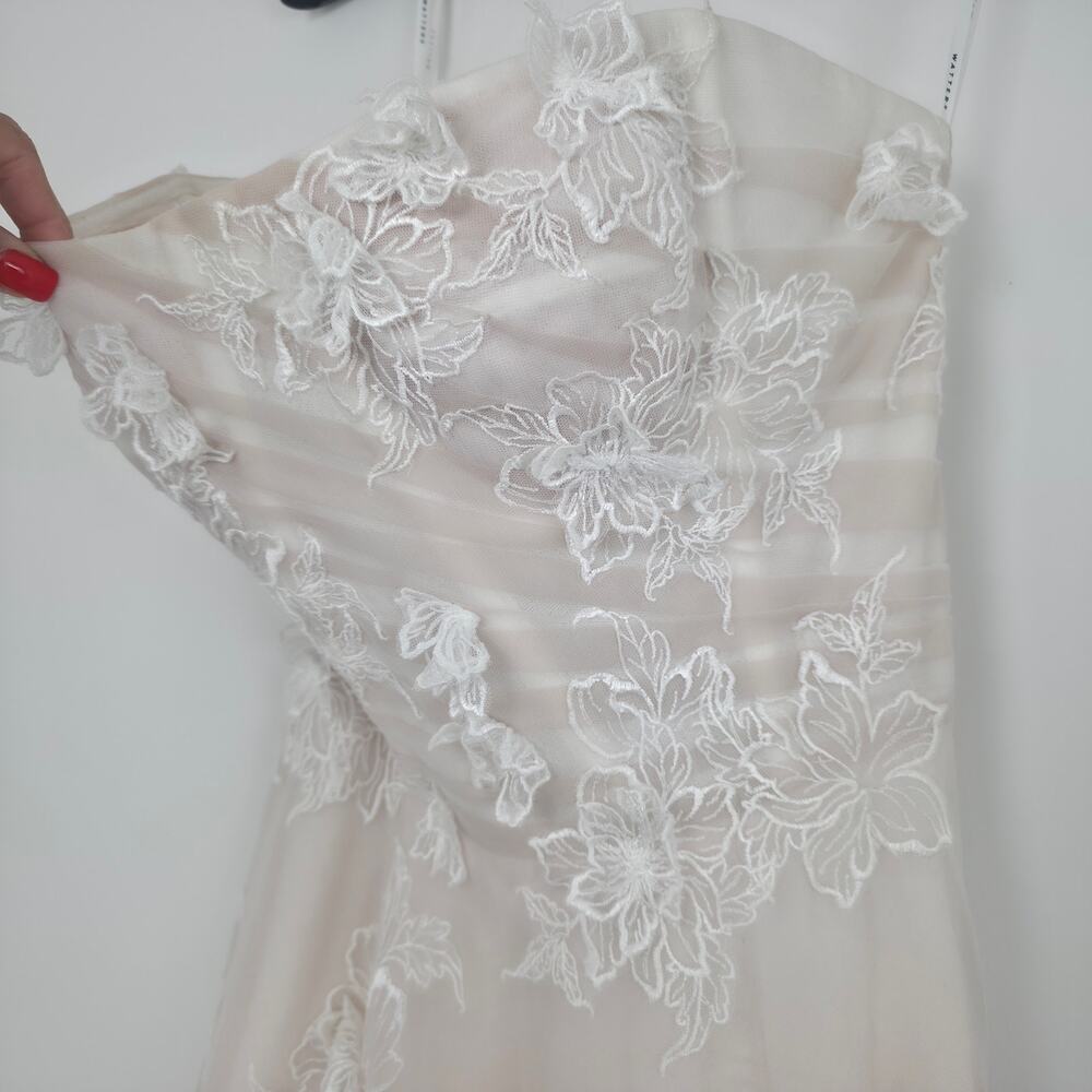 WATTERS Arien Ivory 3D Floral Corset Ball Gown Wedding Dress 14 NWT - Picture 12 of 16